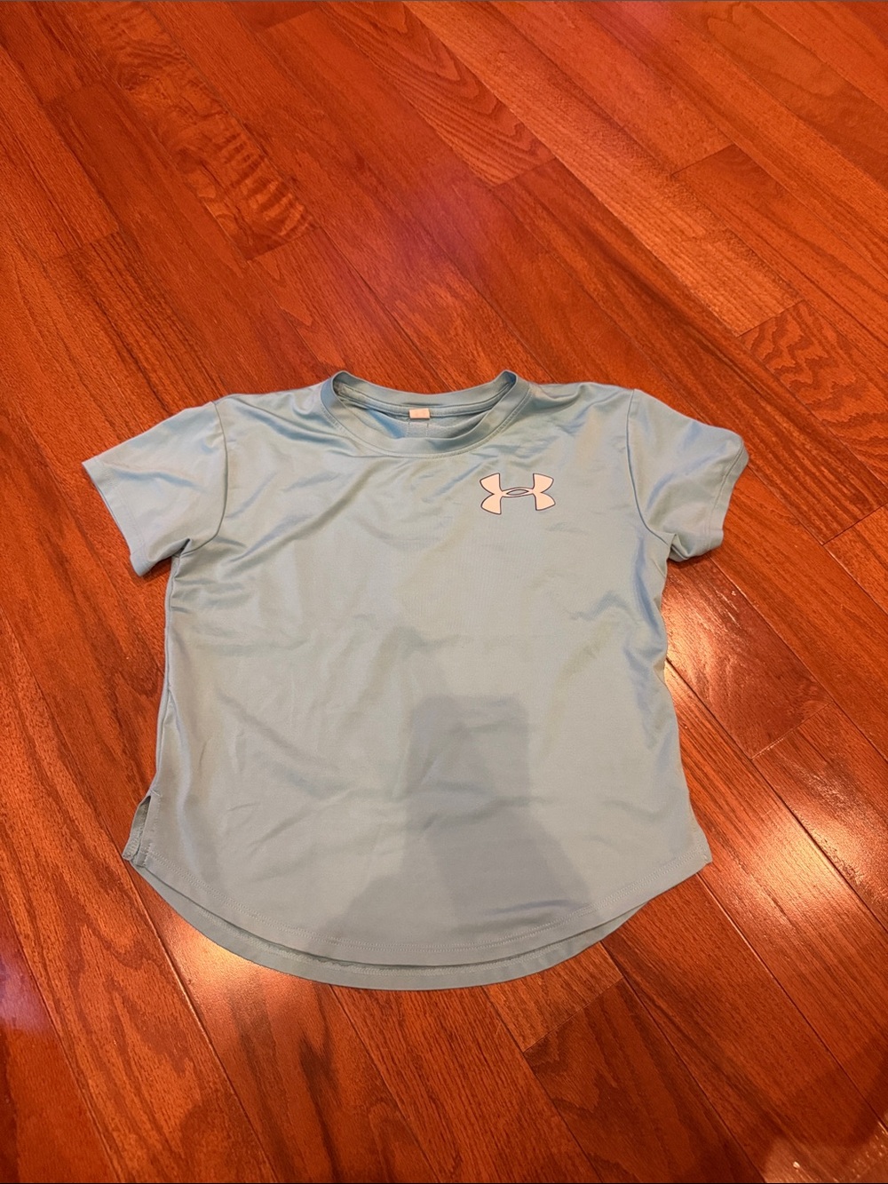 Under Armour Heatgear Light Blue Girls' Short Sleeve Performance Tee
